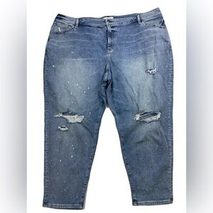 Lane Bryant Distressed Denim Jeans Size 26 Women’s Stretch Skinny Leg